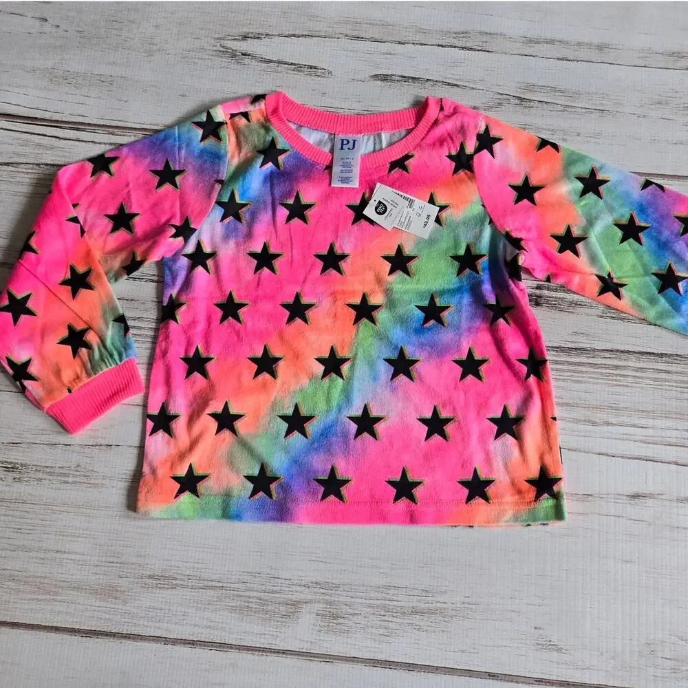 Children's Place PJ Rainbow and Star Ombre Cozy Fleece Pajama Set sz XS 4 New